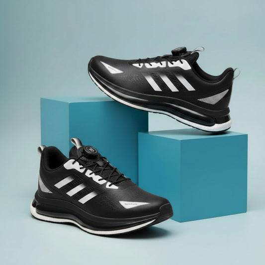 Stealth-Fit Pro: Men’s Black Tech Sneakers