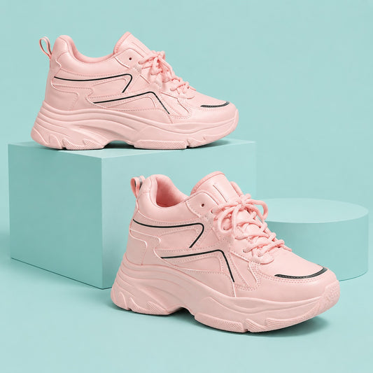 Pink Chunky Sneakers