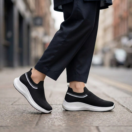 Black Slip-On Sneakers