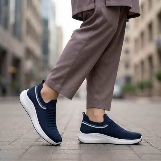 Navy Slip-On Sneakers
