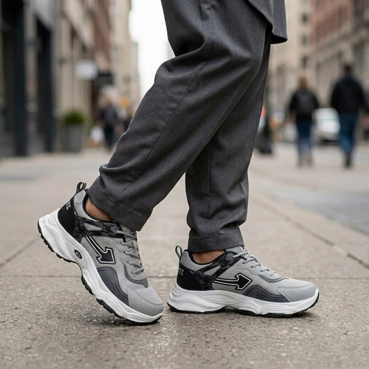 Grey Black Sporty Sneakers