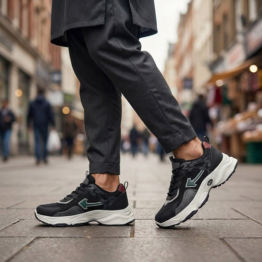 Black Grey Sporty Sneakers