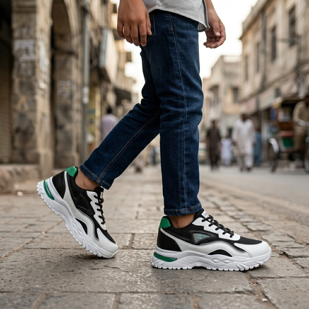 Black White Sporty Sneakers