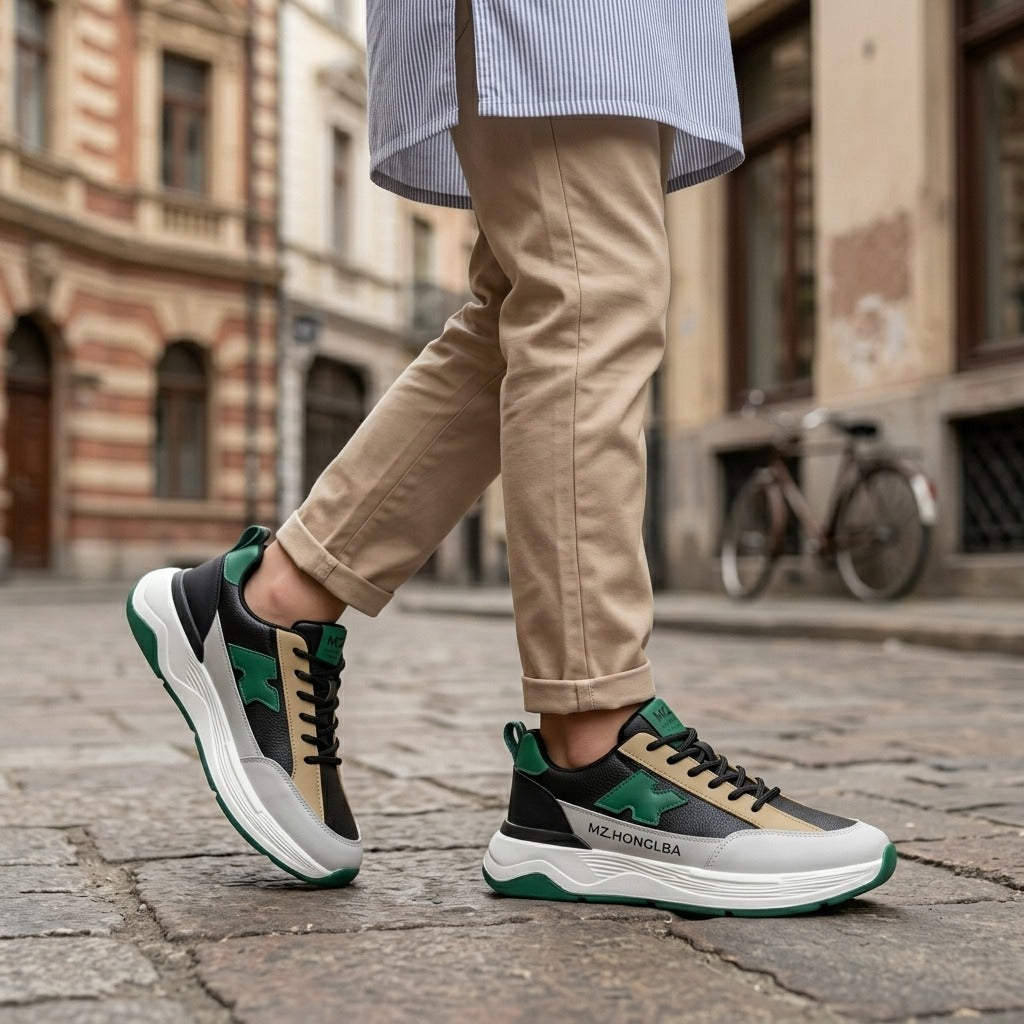 Black Green Street Sneakers