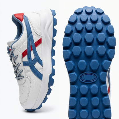 Retro Sport Sneakers - White Blue Red