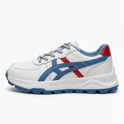 Retro Sport Sneakers - White Blue Red
