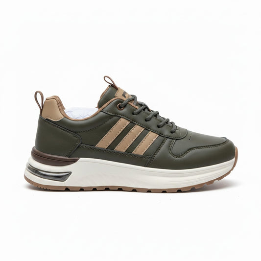 Urban Earth: Men’s Olive & Tan Sneakers