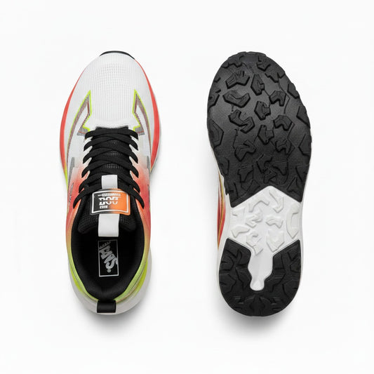 NeonPulse: Men's Orange & Lime Sports Shoes