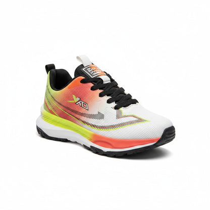 NeonPulse: Men's Orange & Lime Sports Shoes