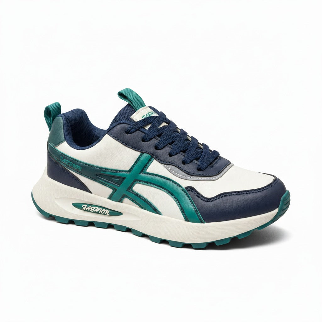 ActiveStride Pro: Men’s Navy & Teal Sneakers