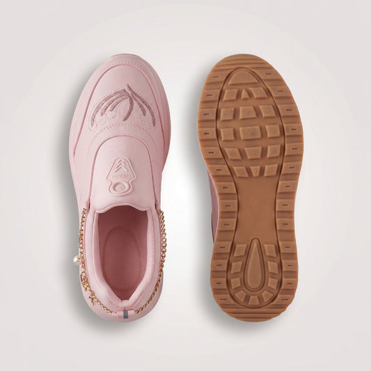 Pink Chain Sneakers