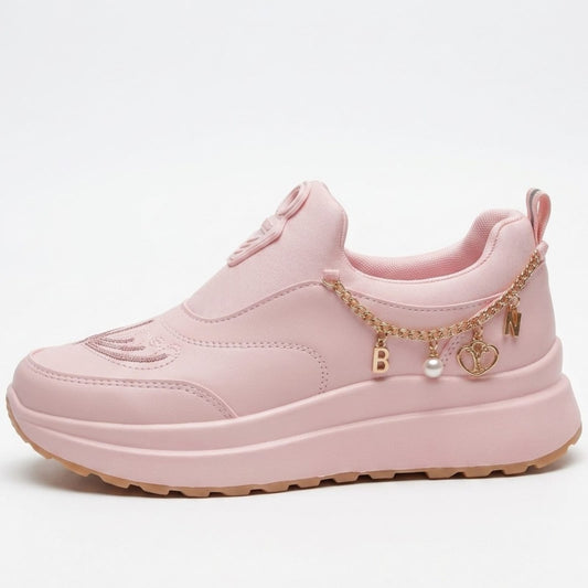 Pink Chain Sneakers