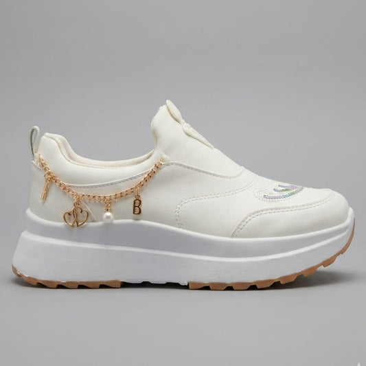White Chain Sneakers