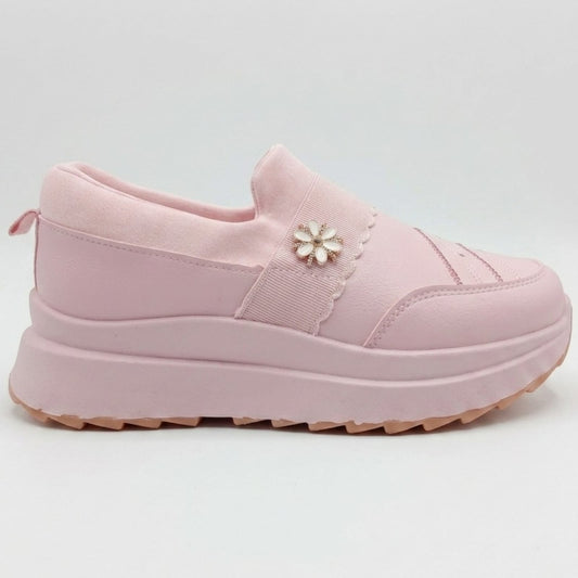 Pink Floral Sneakers