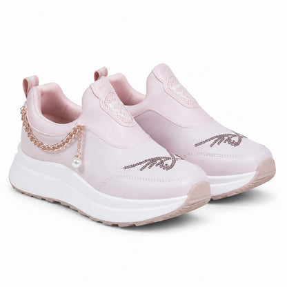 Pearl Charm Pink Sneakers