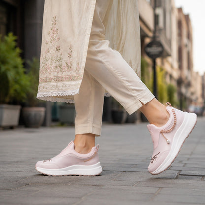 Pearl Charm Pink Sneakers