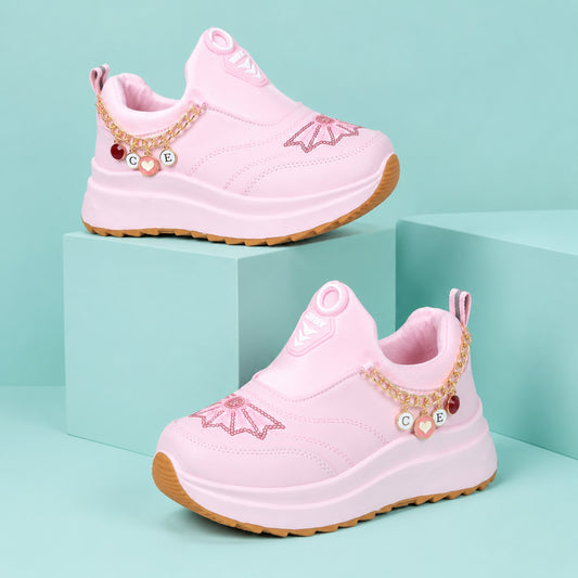 Pink Pearl Charm Sneakers