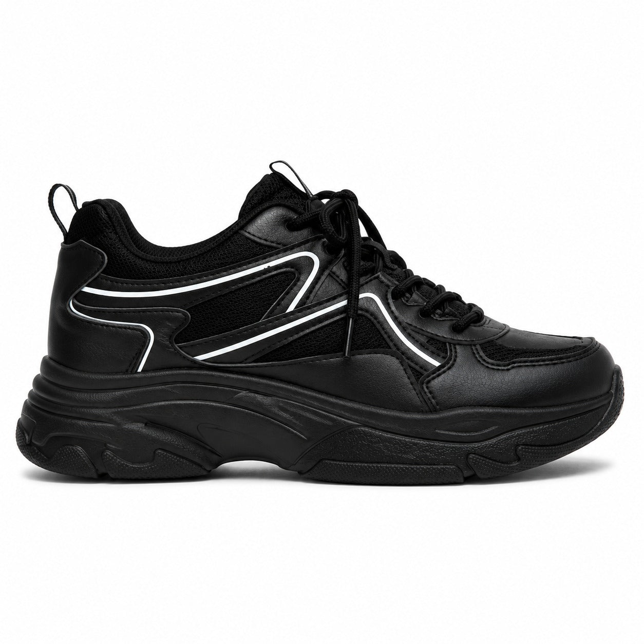 Black Chunky Sneakers