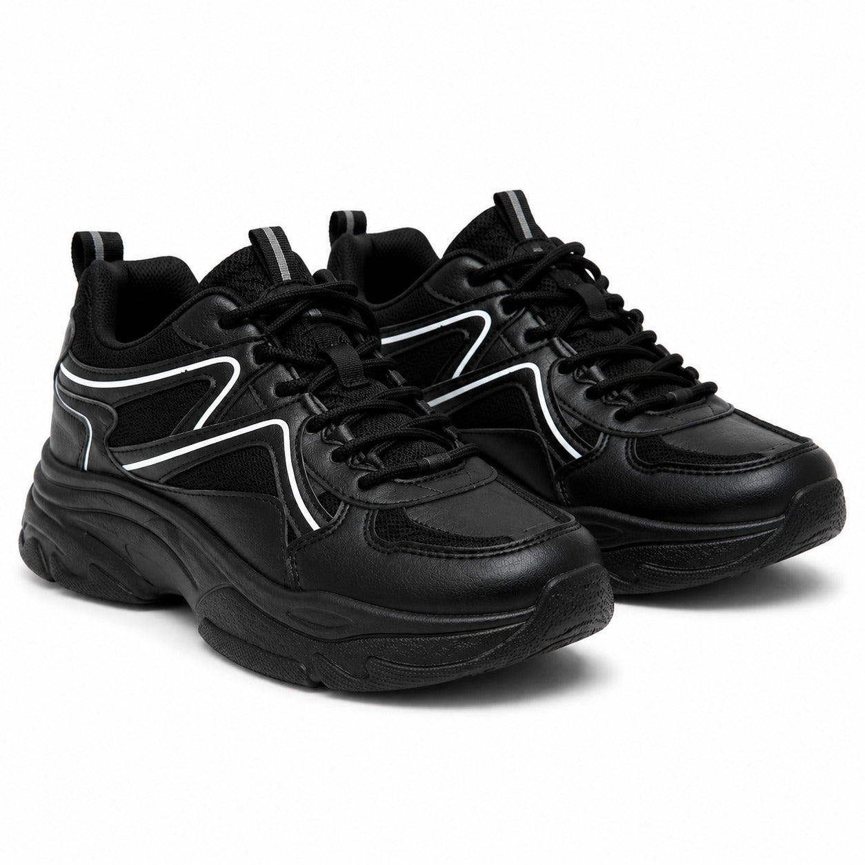 Black Chunky Sneakers