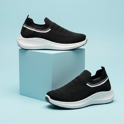 Black Slip-On Sneakers