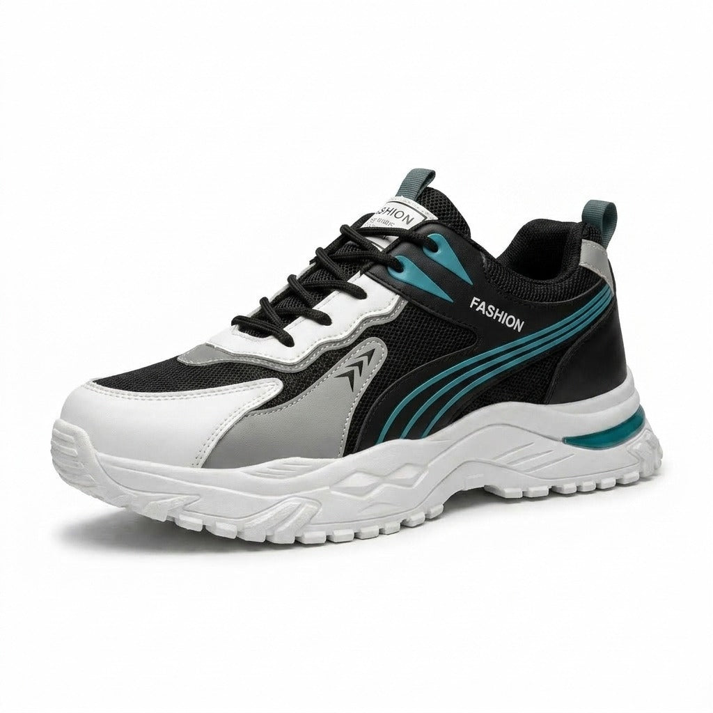 Black & Teal Running Sneakers