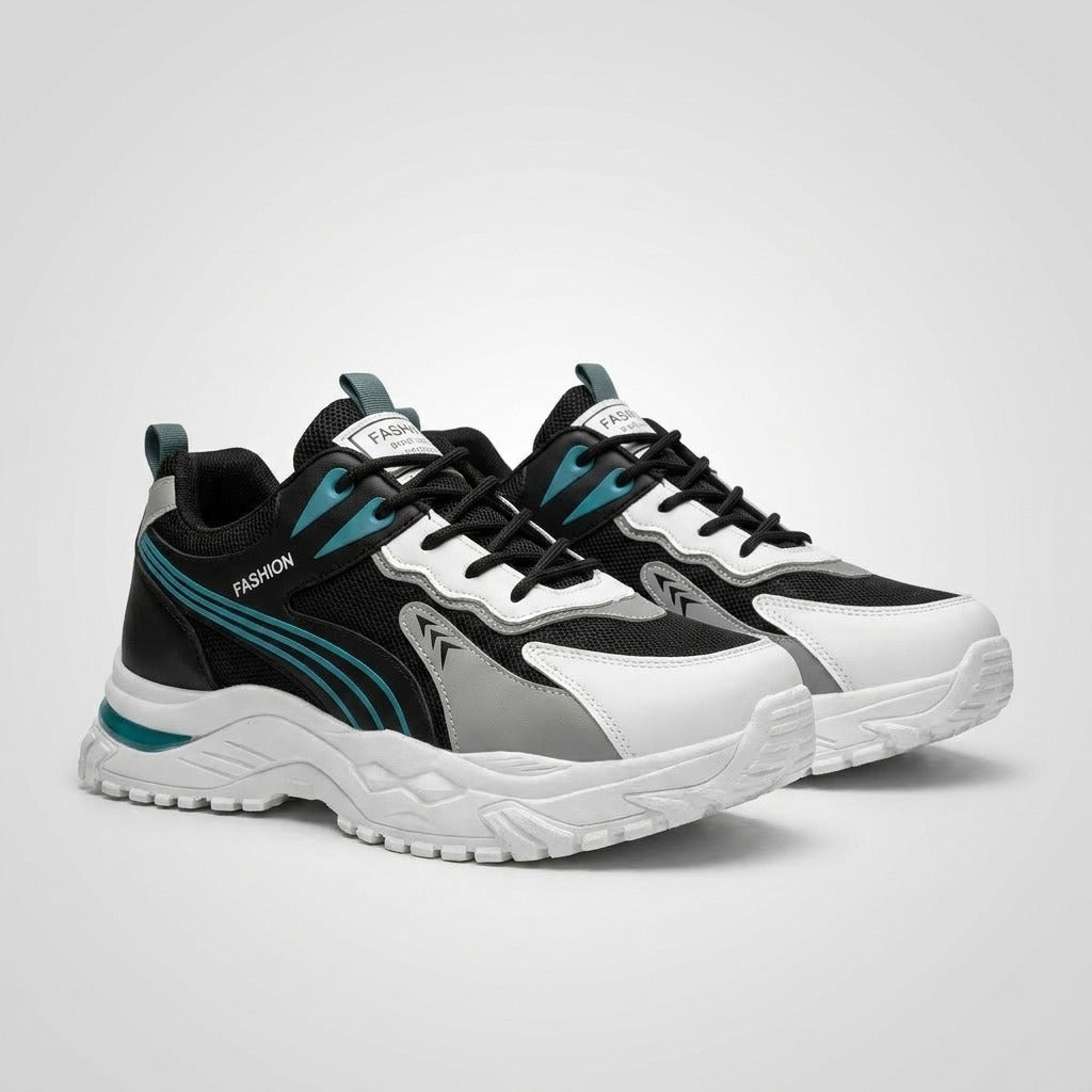 Black & Teal Running Sneakers