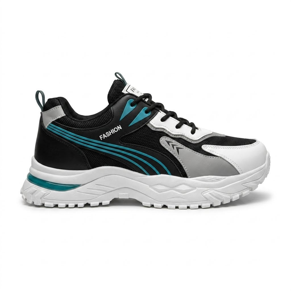 Black & Teal Running Sneakers