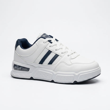 White & Navy Walk Sneakers