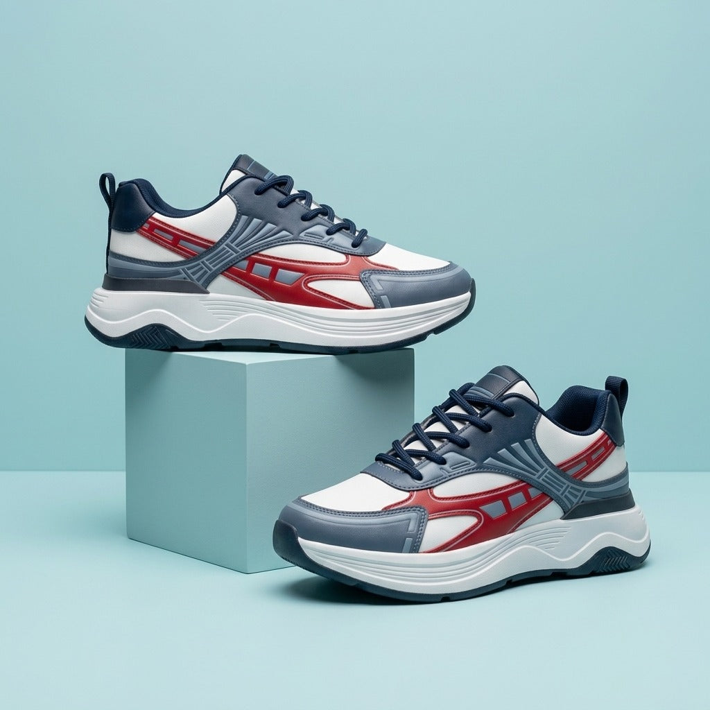 Navy Red Runner