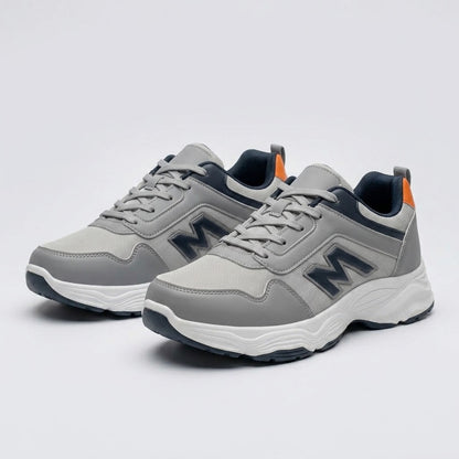 Grey Orange Lace Sneakers