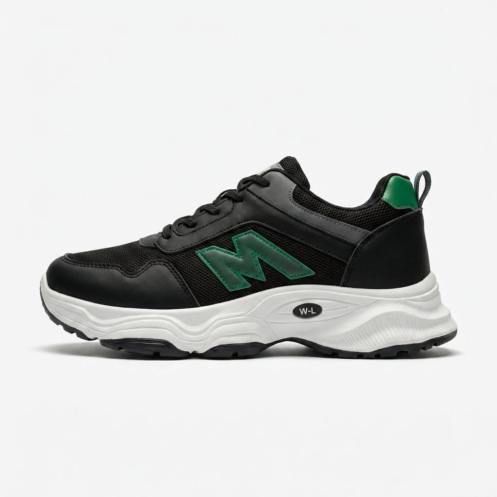 Black Green Lace Sneakers