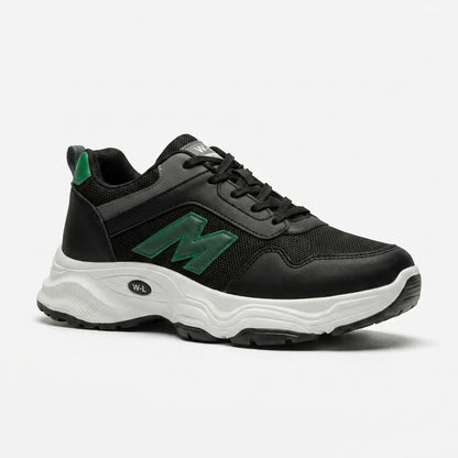Black Green Lace Sneakers