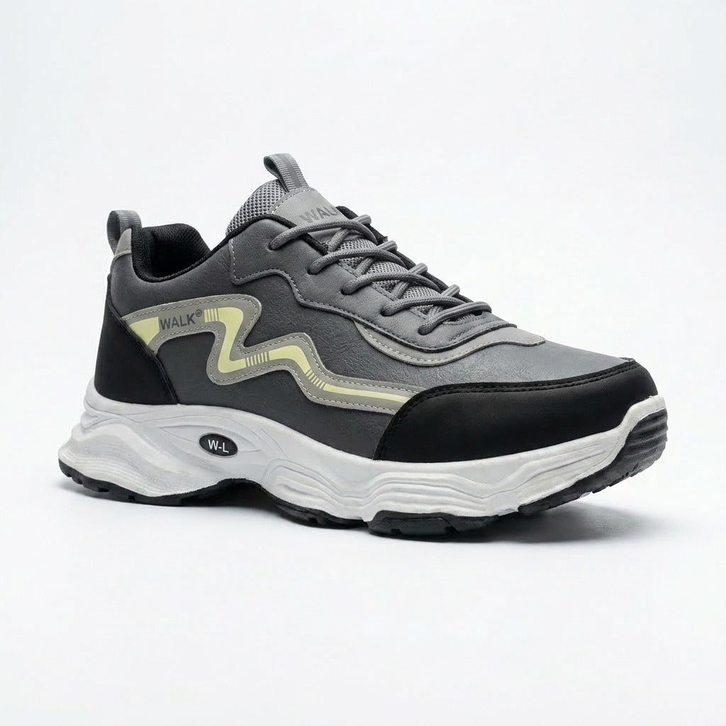 Grey Black Running Sneakers