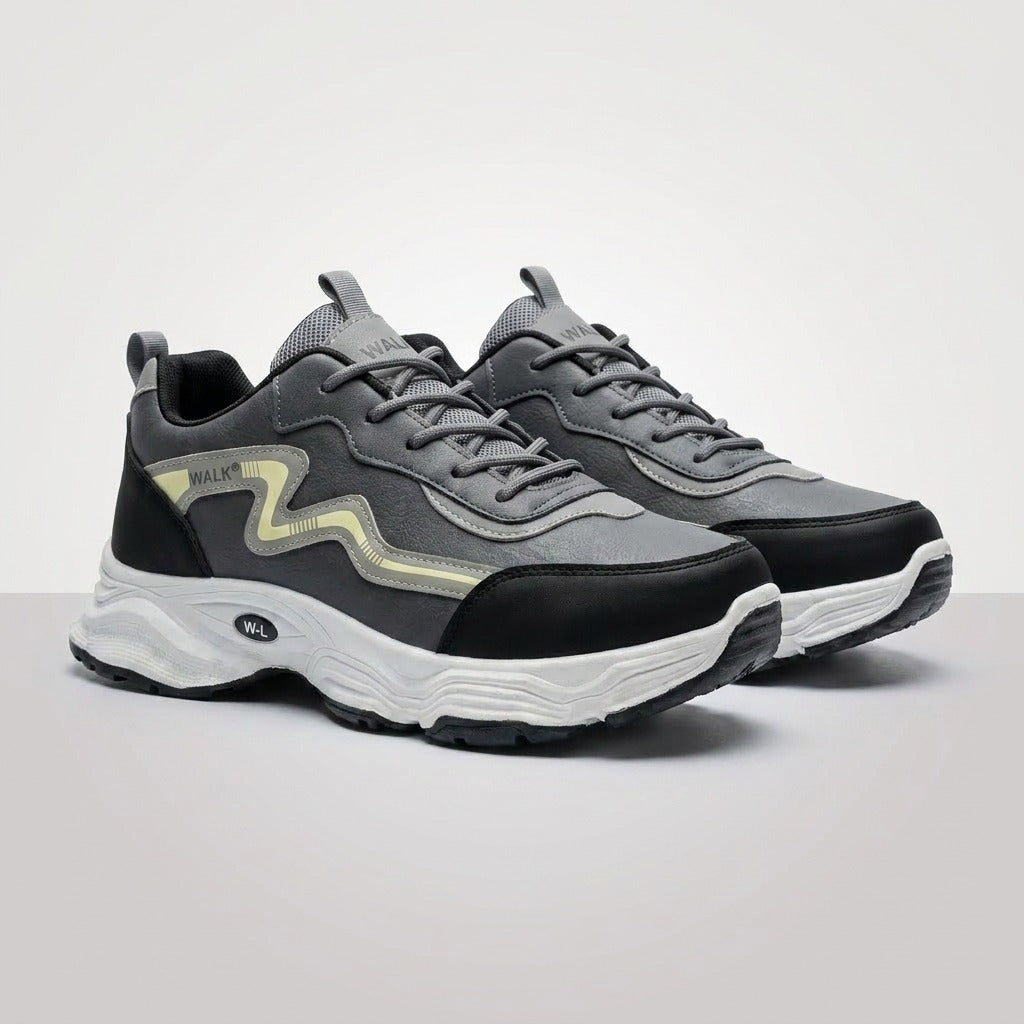 Grey Black Running Sneakers