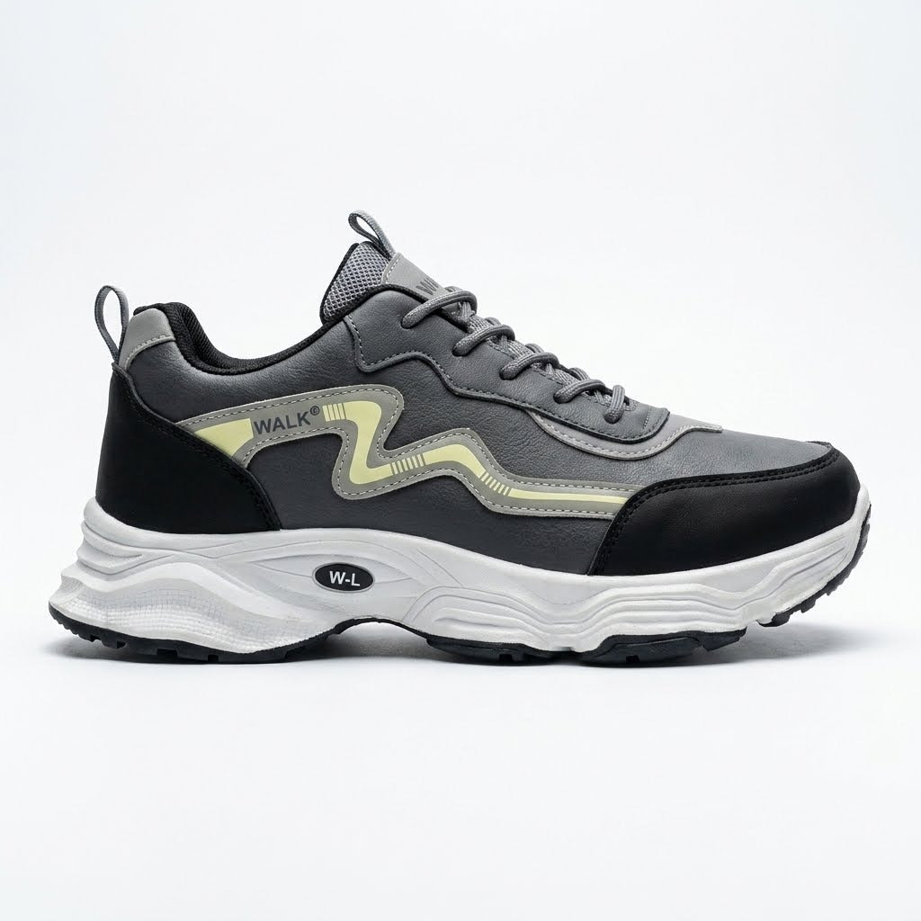 Grey Black Running Sneakers