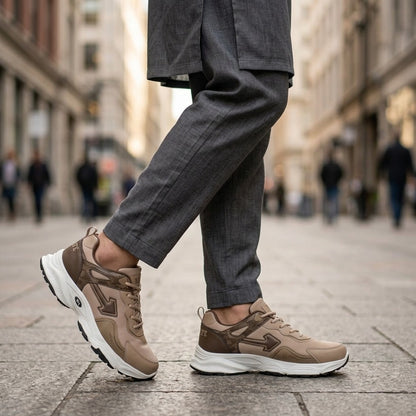 Beige Brown Sporty Sneakers
