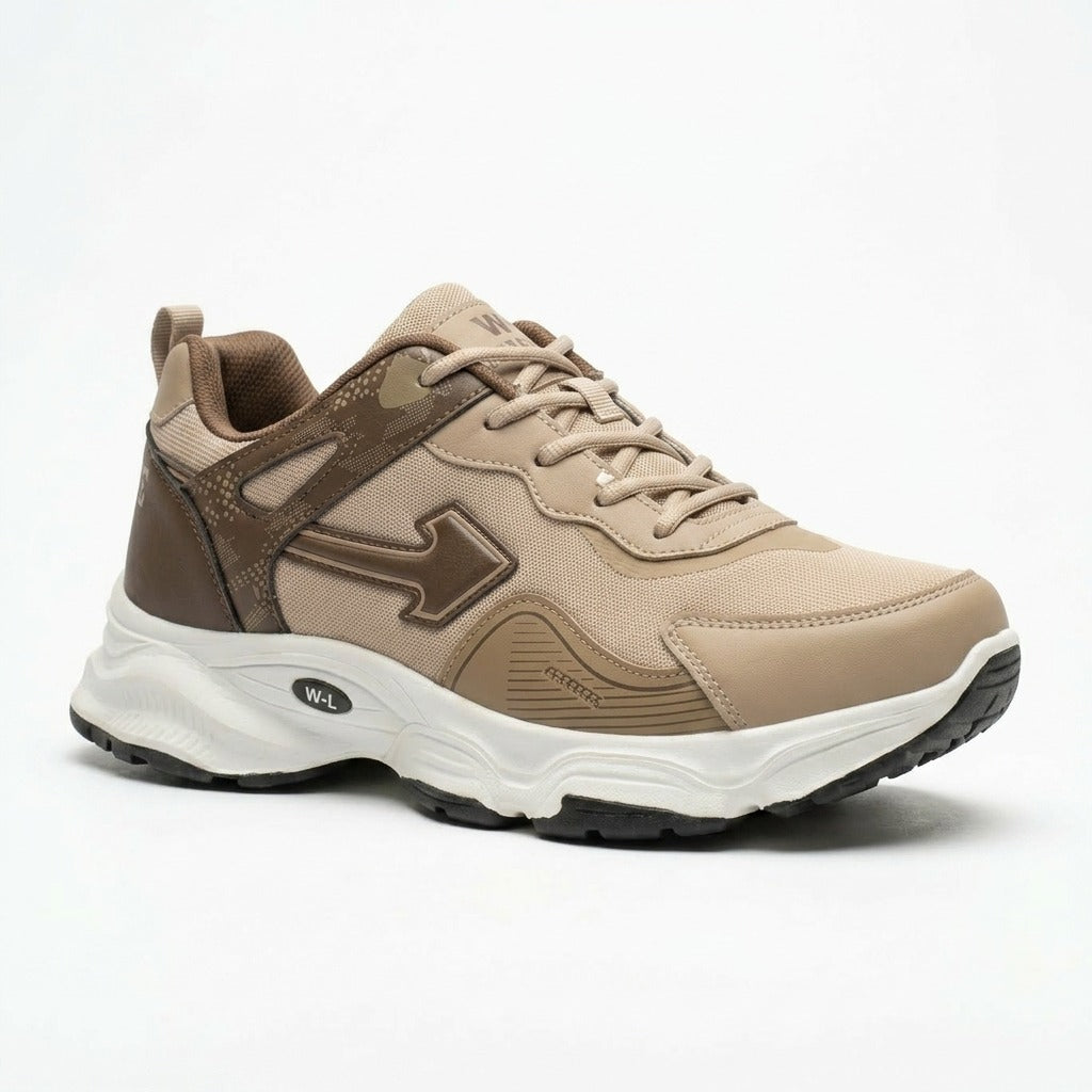 Beige Brown Sporty Sneakers