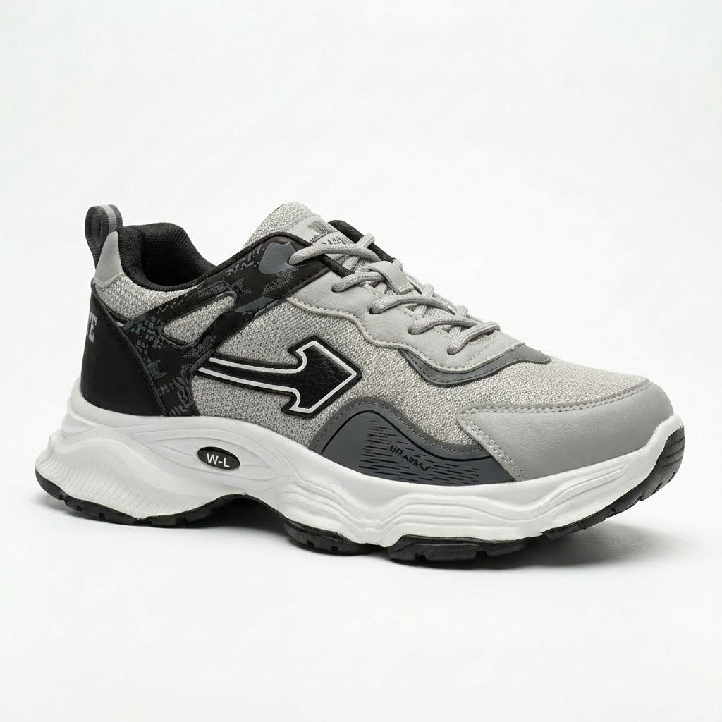 Grey Black Sporty Sneakers