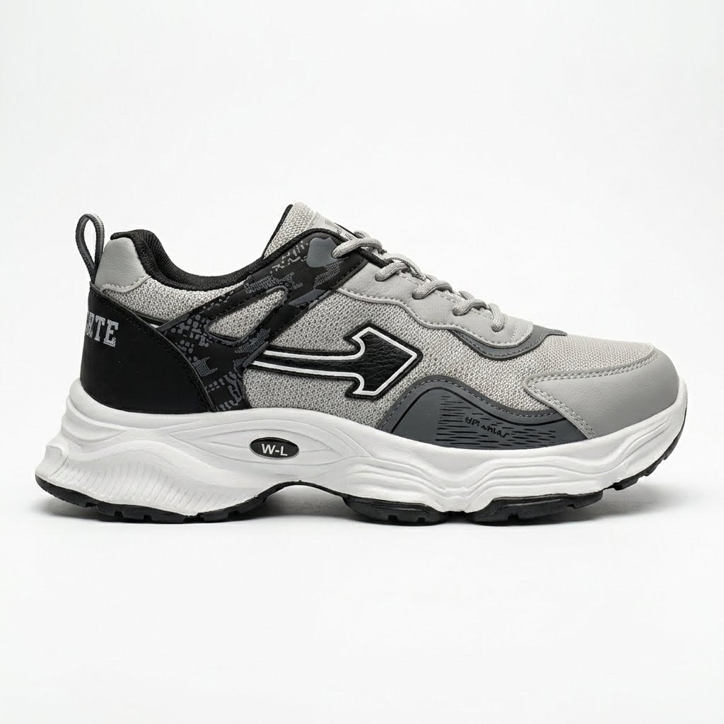 Grey Black Sporty Sneakers