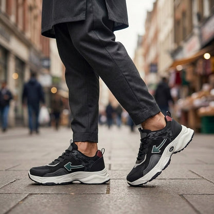 Black Grey Sporty Sneakers