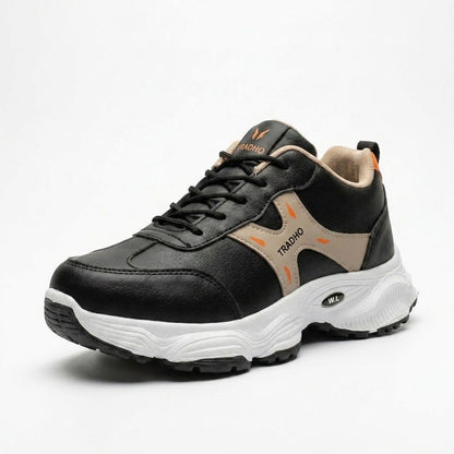Black Orange Sporty Sneakers