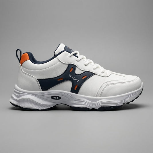 White Navy Sporty Sneakers