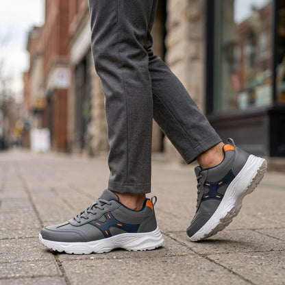 Gray Navy Sporty Sneakers