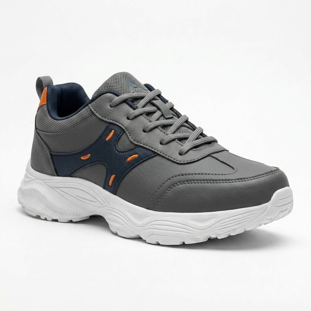 Gray Navy Sporty Sneakers