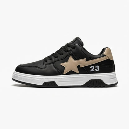 Black Beige Star Sneakers