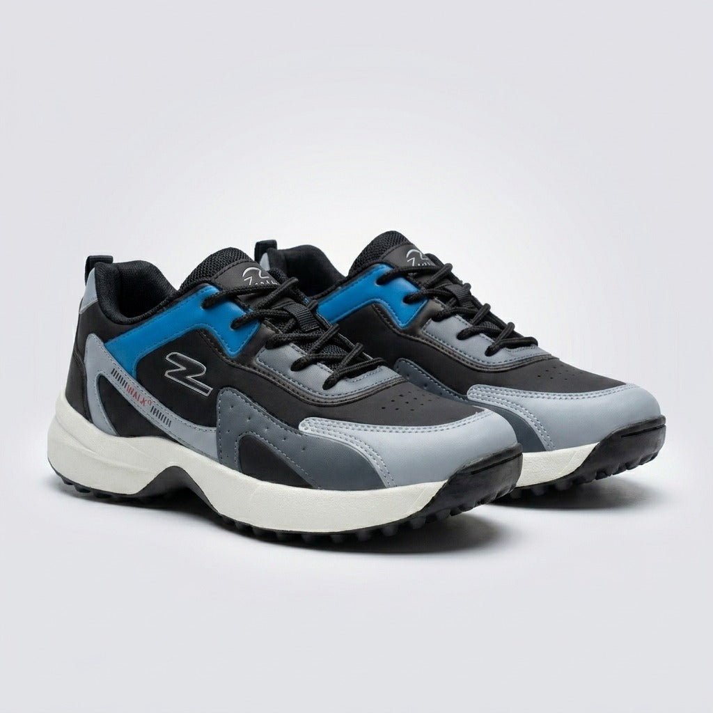 Black Grey Blue Walk Sneakers