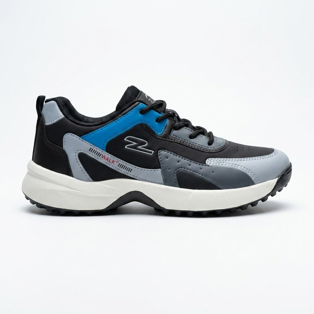 Black Grey Blue Walk Sneakers