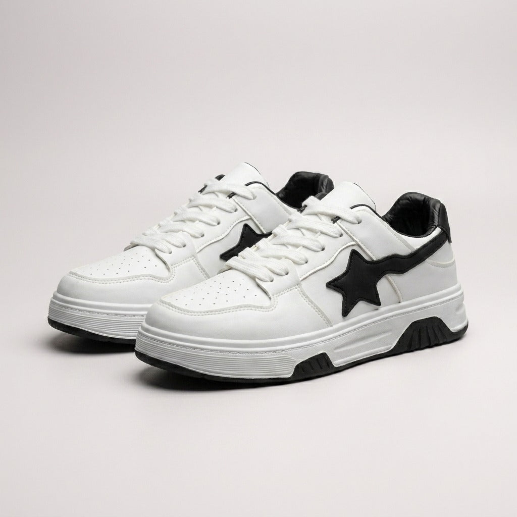 White Black Star Sneakers