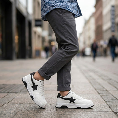 White Black Star Sneakers