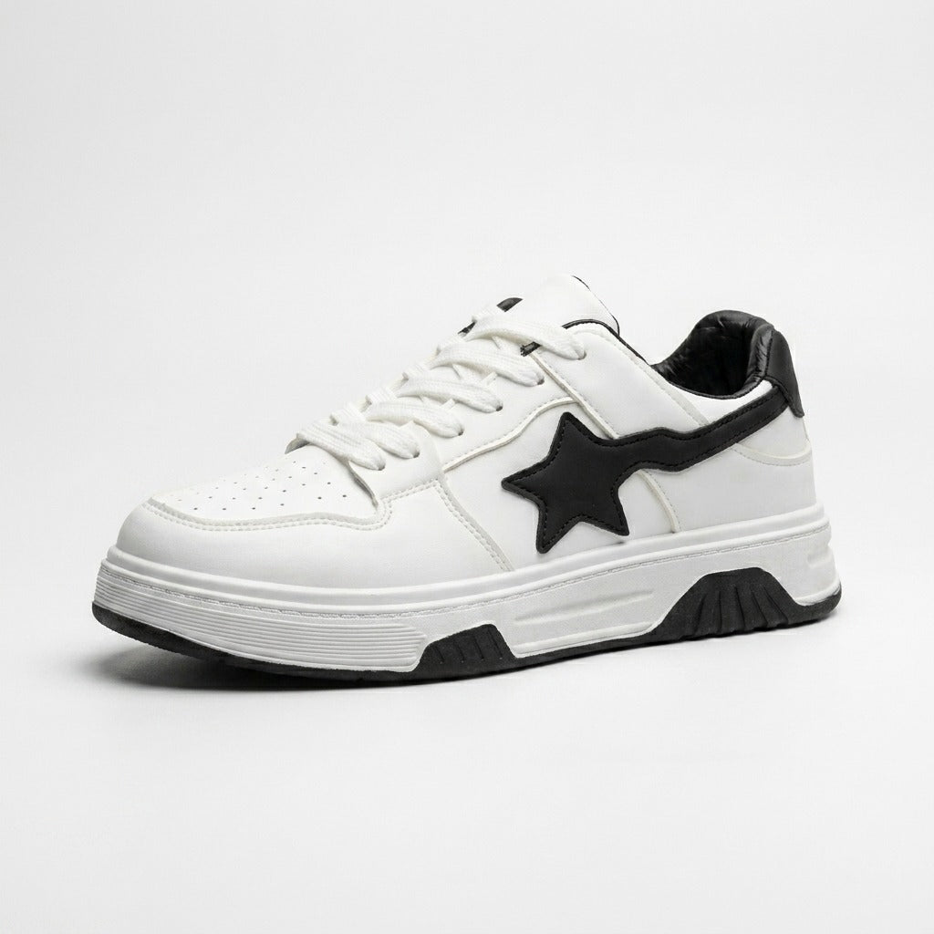 White Black Star Sneakers